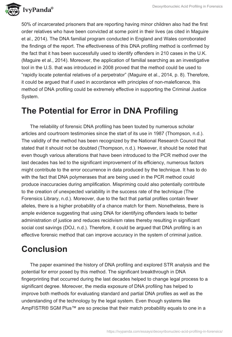 Deoxyribonucleic Acid Profiling in Forensics. Page 5