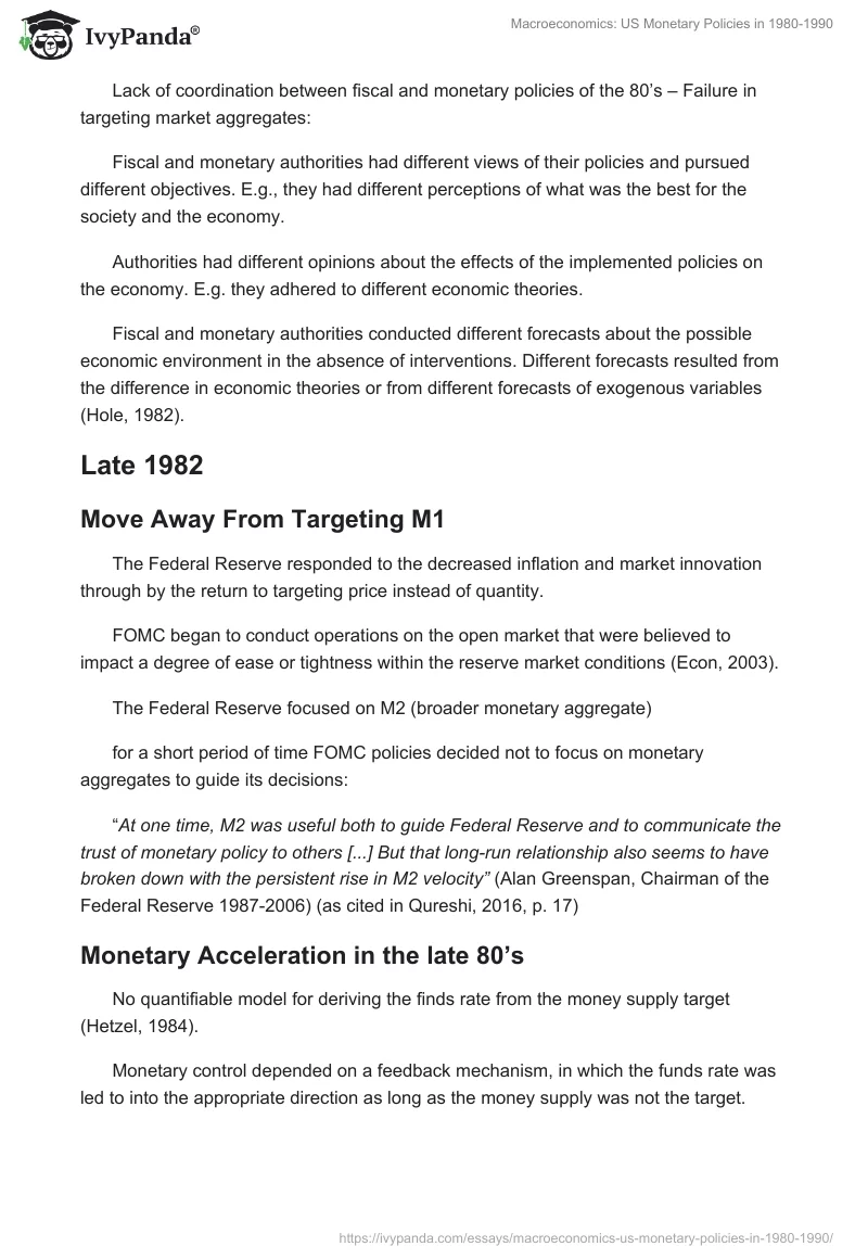 Macroeconomics: US Monetary Policies in 1980-1990. Page 2