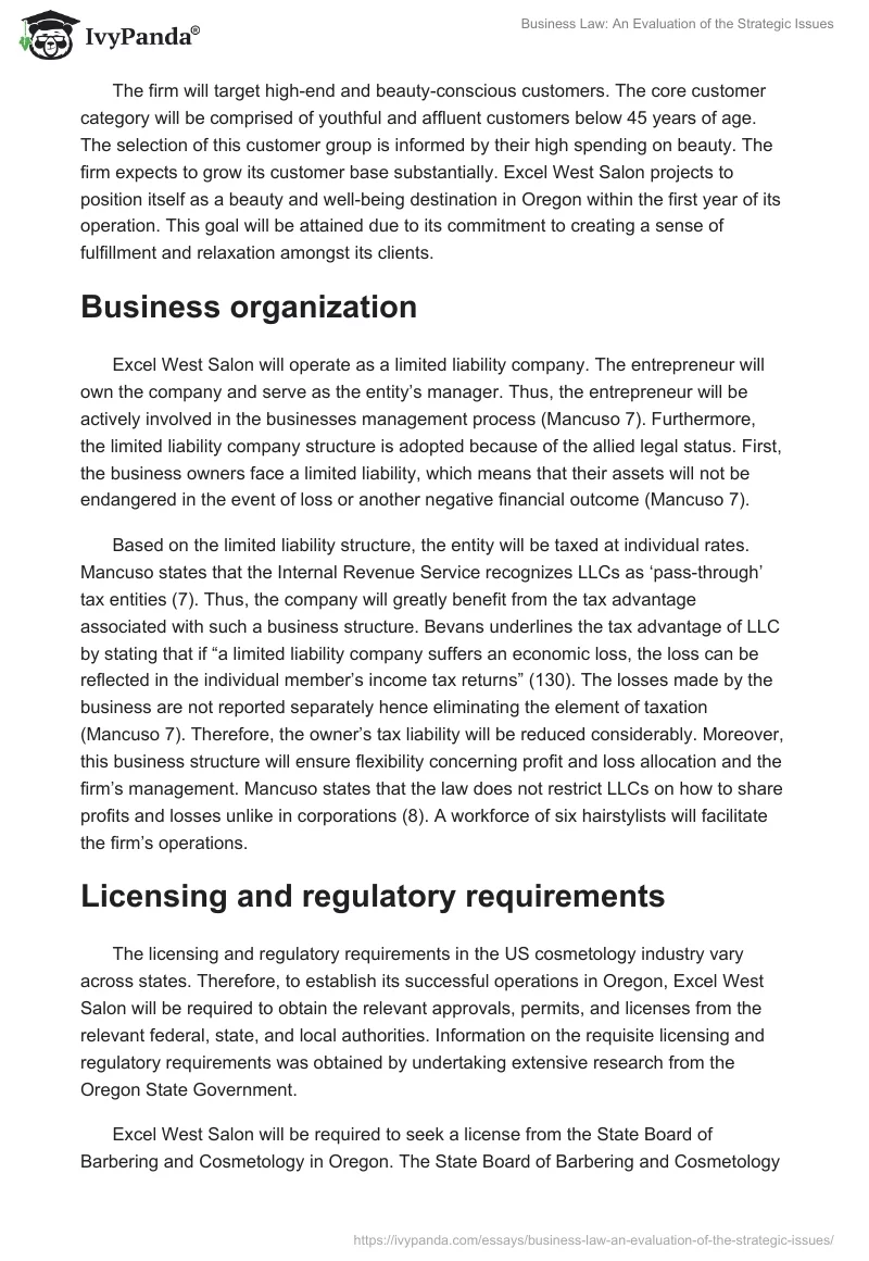Business Law: An Evaluation of the Strategic Issues. Page 2