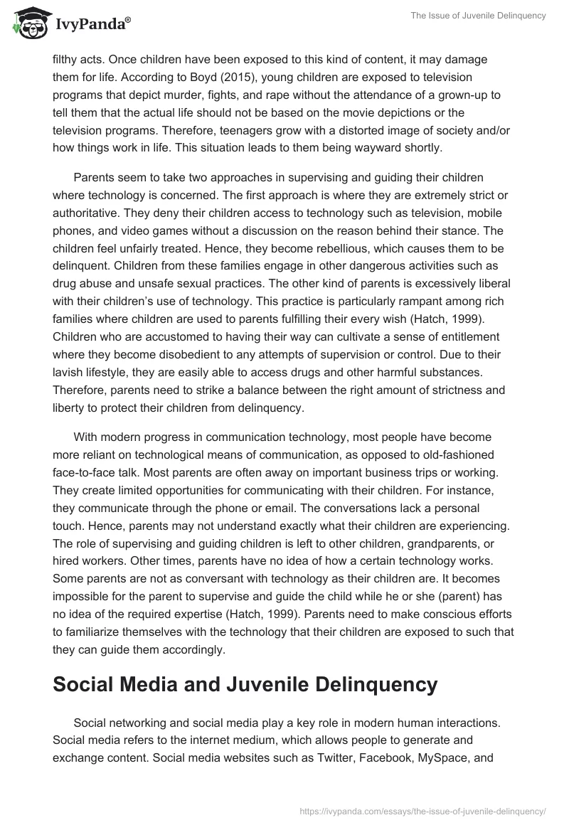 The Issue of Juvenile Delinquency. Page 3