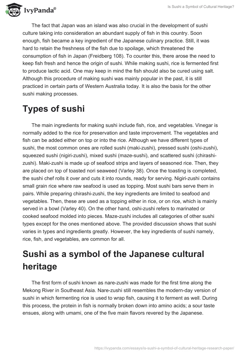 Is Sushi a Symbol of Cultural Heritage?. Page 2