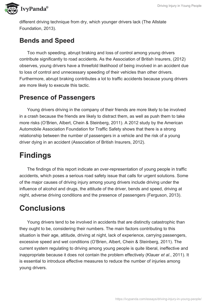 Driving Injury in Young People. Page 3