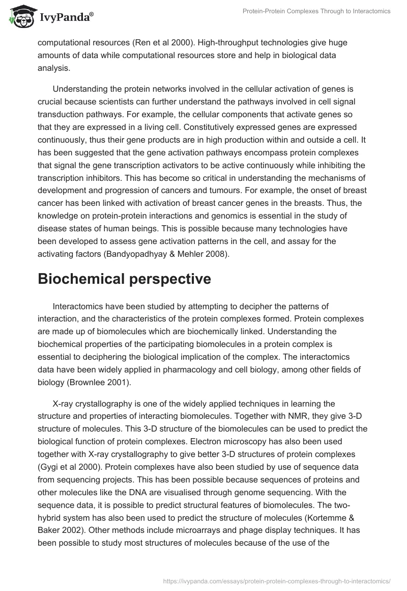 Protein-Protein Complexes Through to Interactomics. Page 3