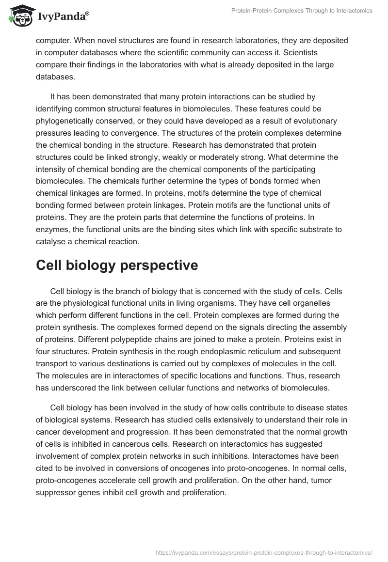 Protein-Protein Complexes Through to Interactomics. Page 4