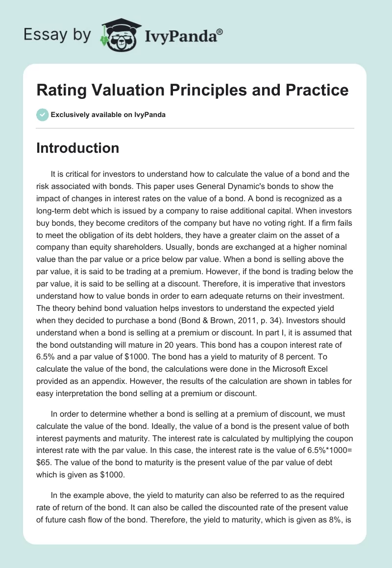 Rating Valuation Principles and Practice. Page 1