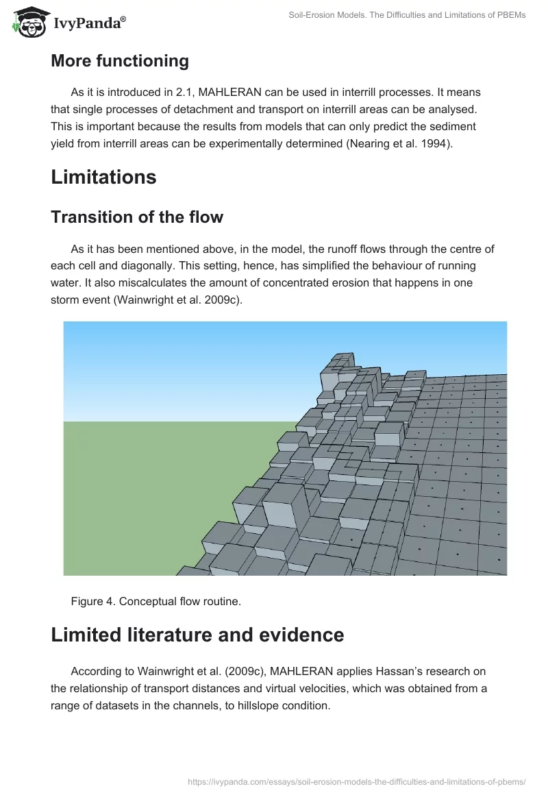 Soil-Erosion Models. The Difficulties and Limitations of PBEMs. Page 5