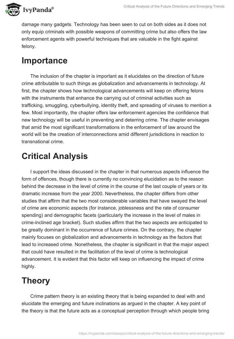 Critical Analysis of the Future Directions and Emerging Trends. Page 2