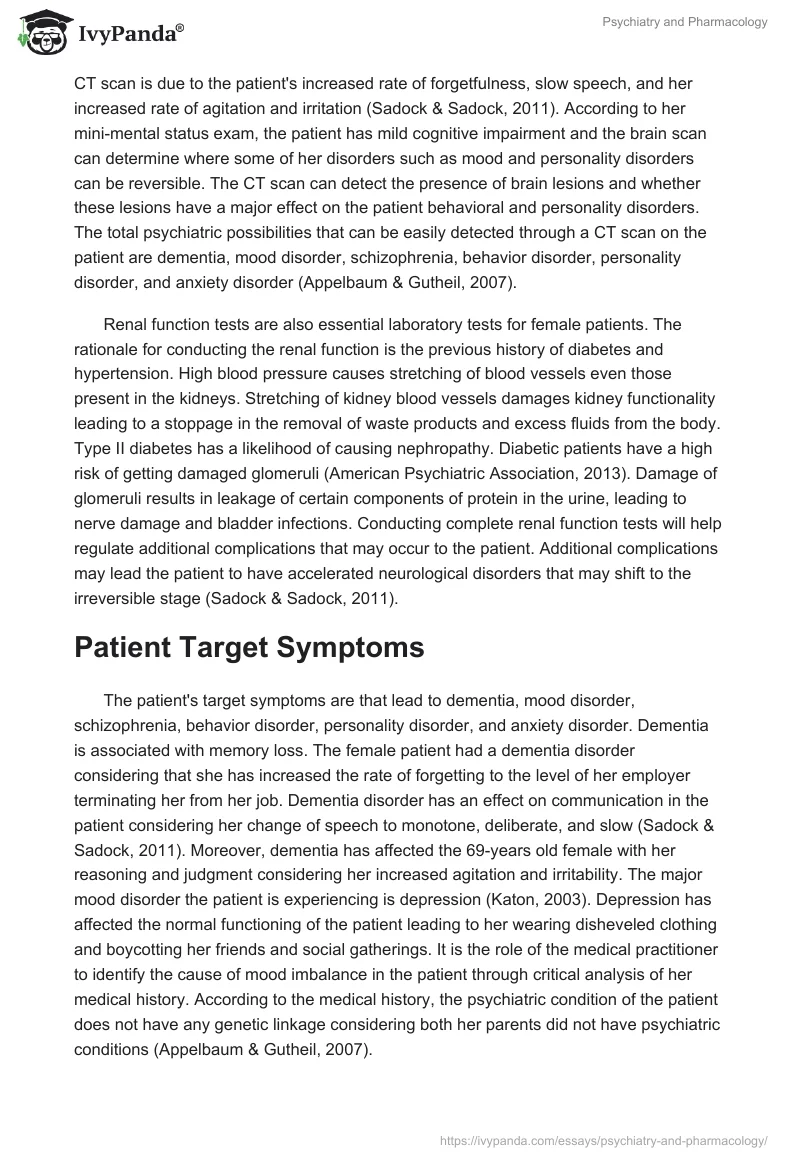 Psychiatry and Pharmacology. Page 2