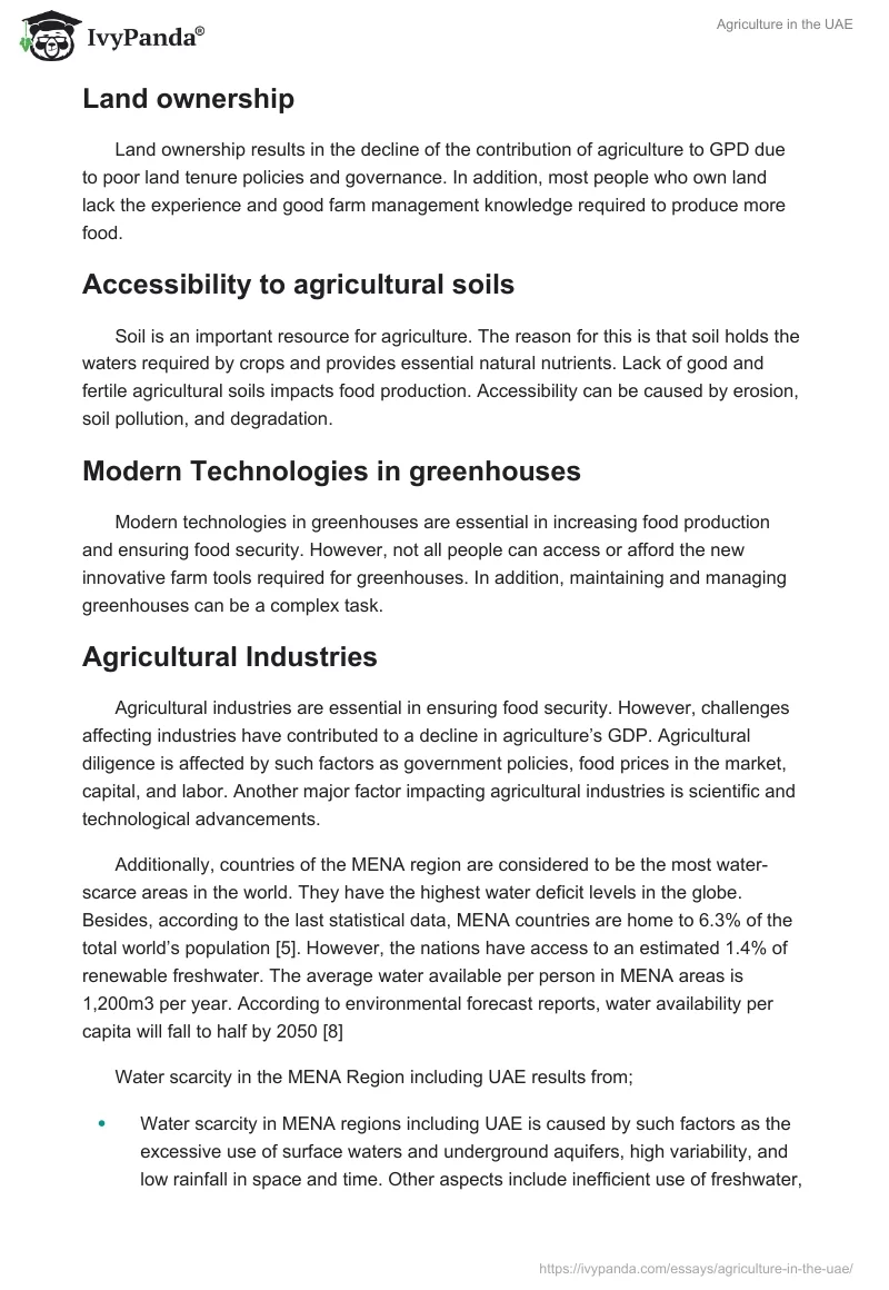 Agriculture in the UAE. Page 4