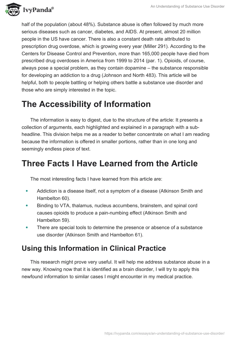 An Understanding of Substance Use Disorder. Page 2