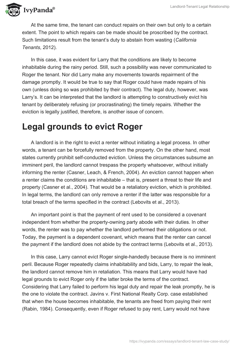 Landlord-Tenant Legal Relationship. Page 3