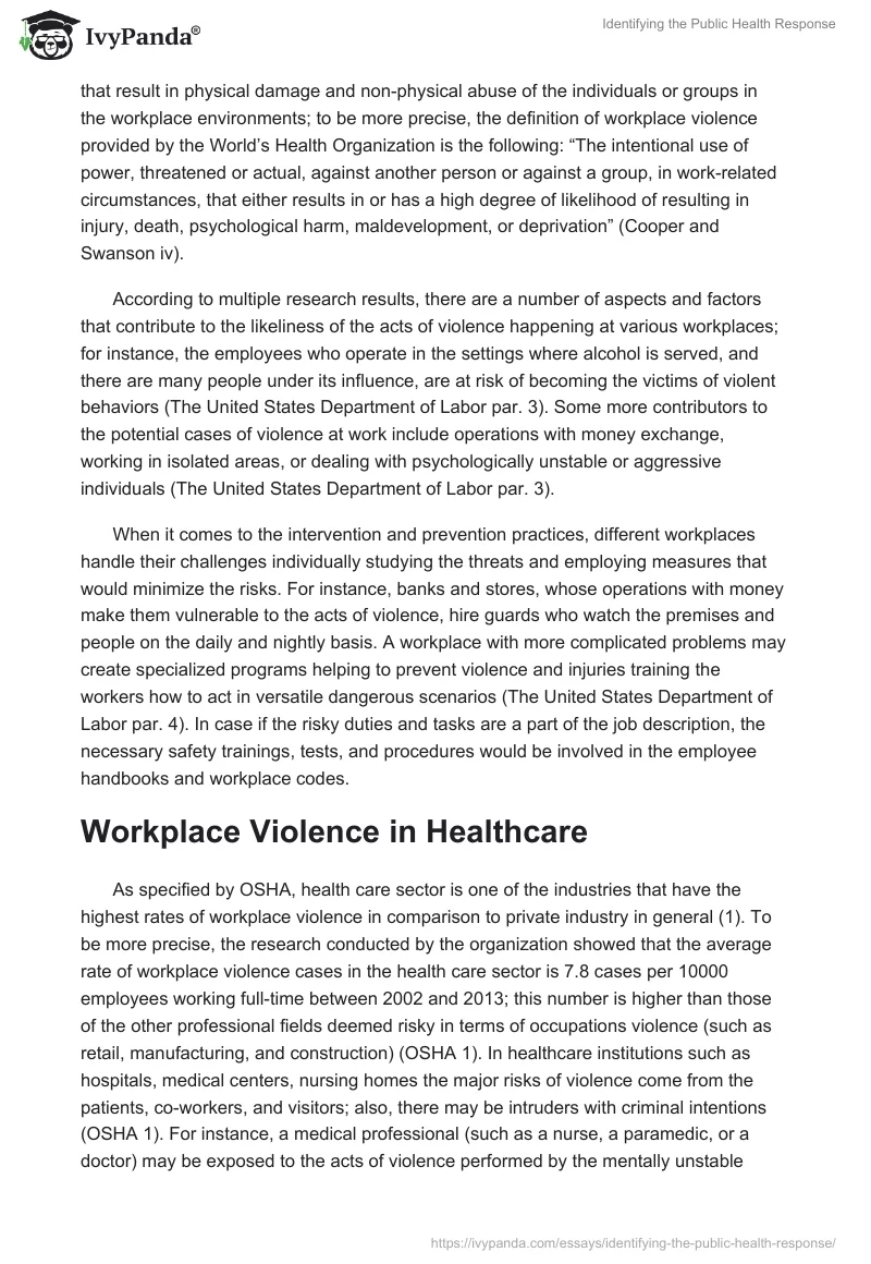 Identifying the Public Health Response. Page 3
