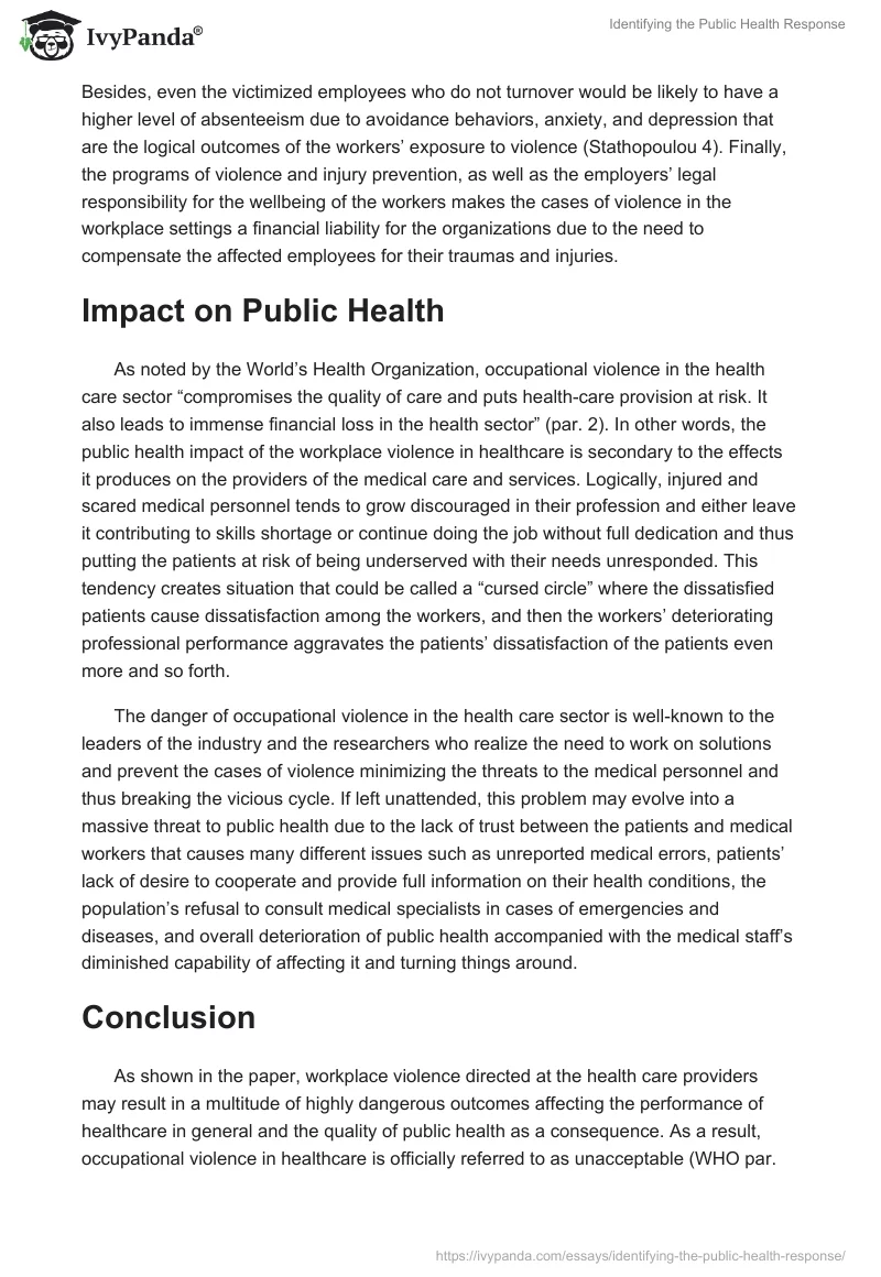 Identifying the Public Health Response. Page 5