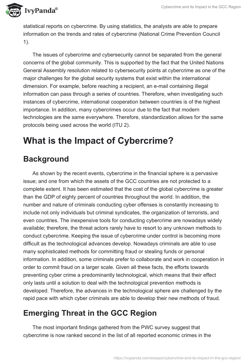 Cybercrime and Its Impact in the GCC Region. Page 2