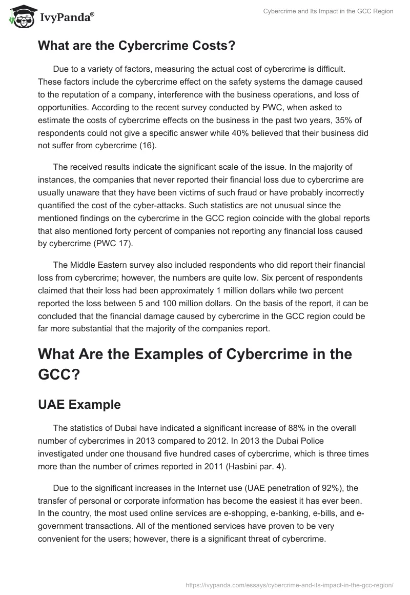 Cybercrime and Its Impact in the GCC Region. Page 4