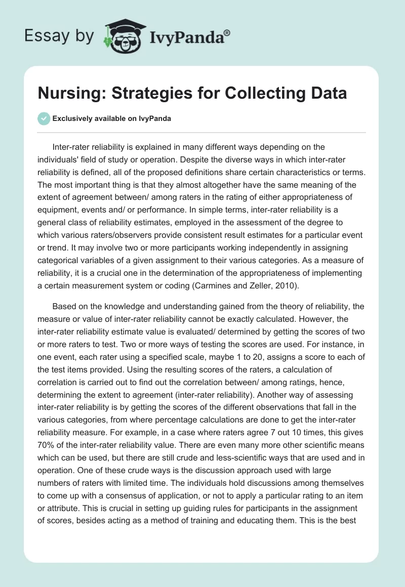 Nursing: Strategies for Collecting Data. Page 1
