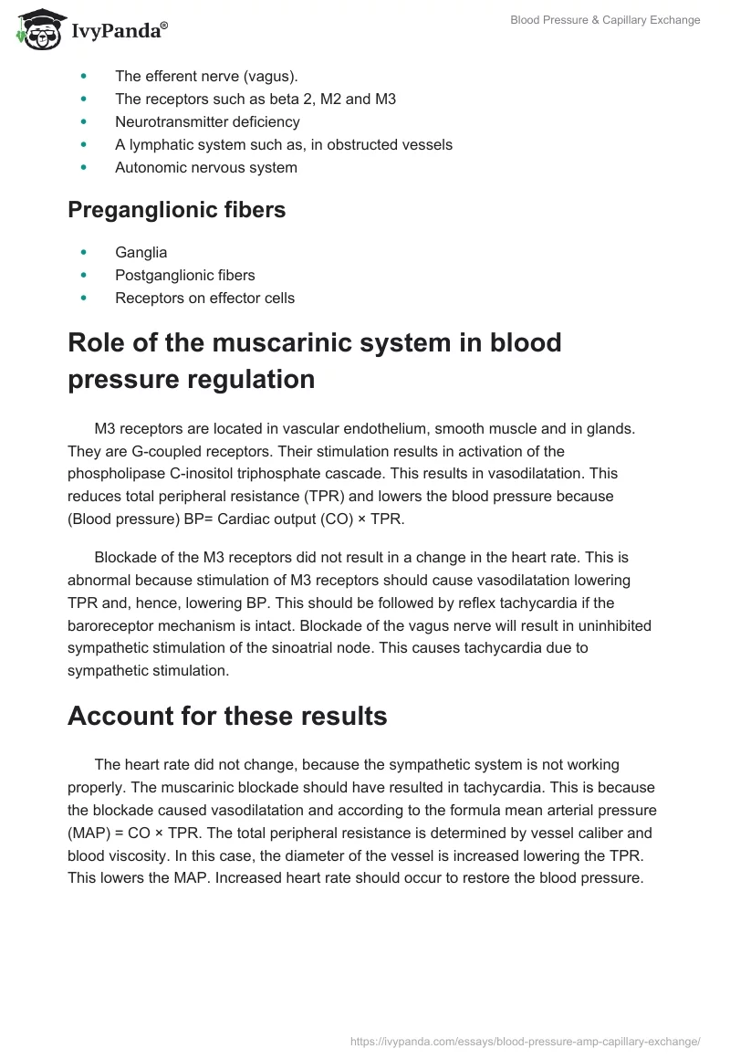 Blood Pressure & Capillary Exchange. Page 2