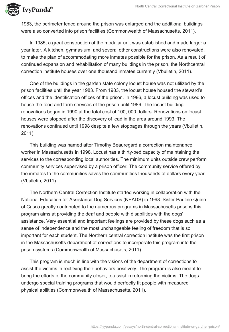 North Central Correctional Institute or Gardner Prison. Page 2