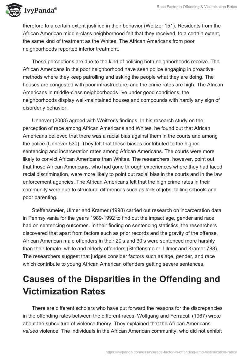 Race Factor in Offending & Victimization Rates. Page 2