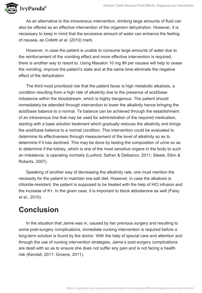 Wisdom Teeth Removal Post-Effects, Diagnosis and Intervention. Page 3