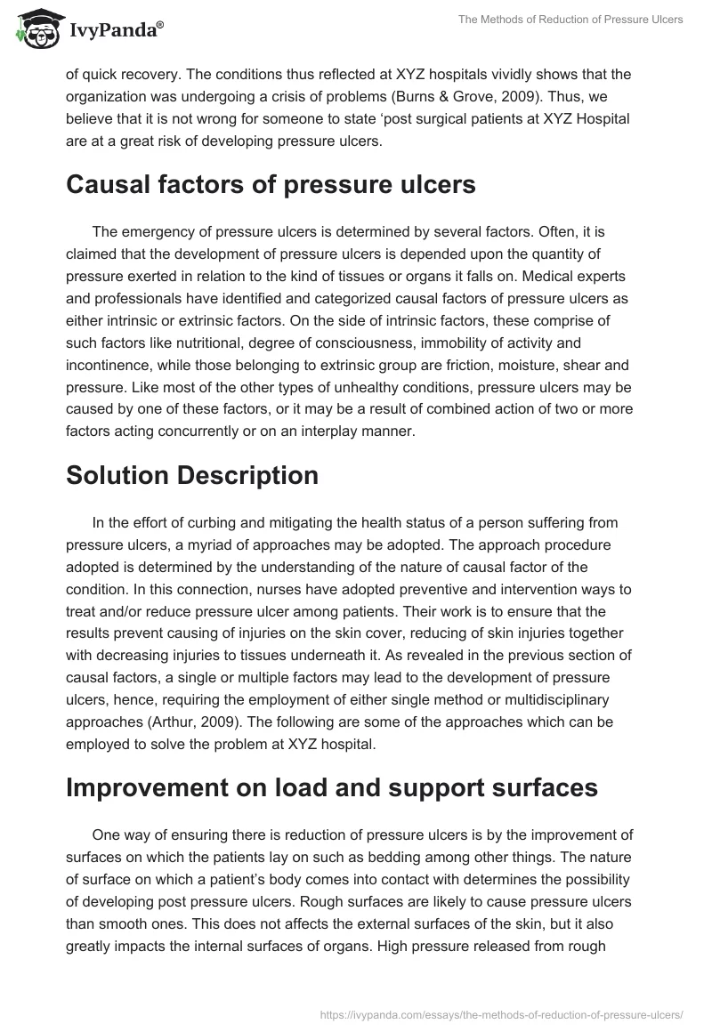 The Methods of Reduction of Pressure Ulcers. Page 3
