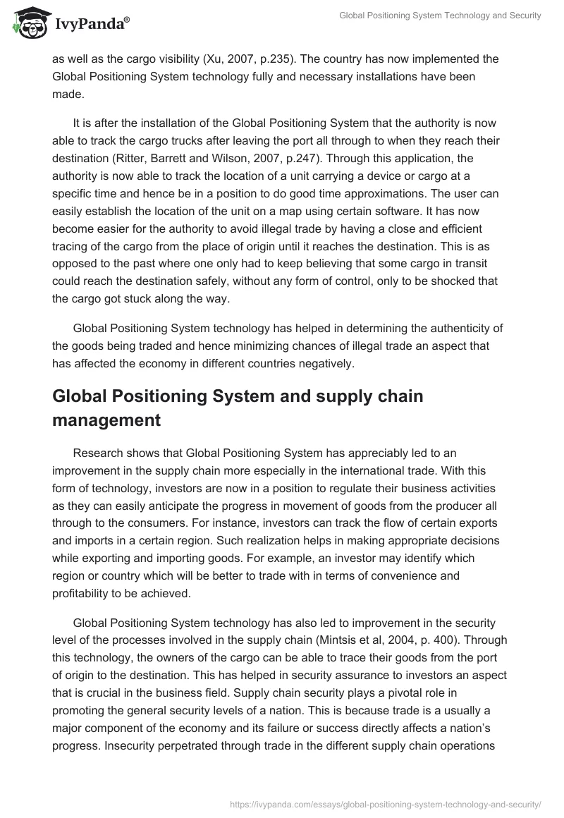 Global Positioning System Technology and Security. Page 5