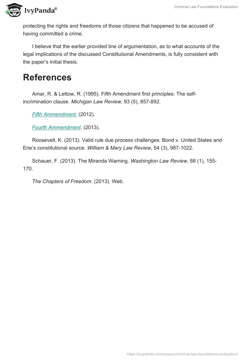 Criminal Law Foundations Evaluation. Page 4