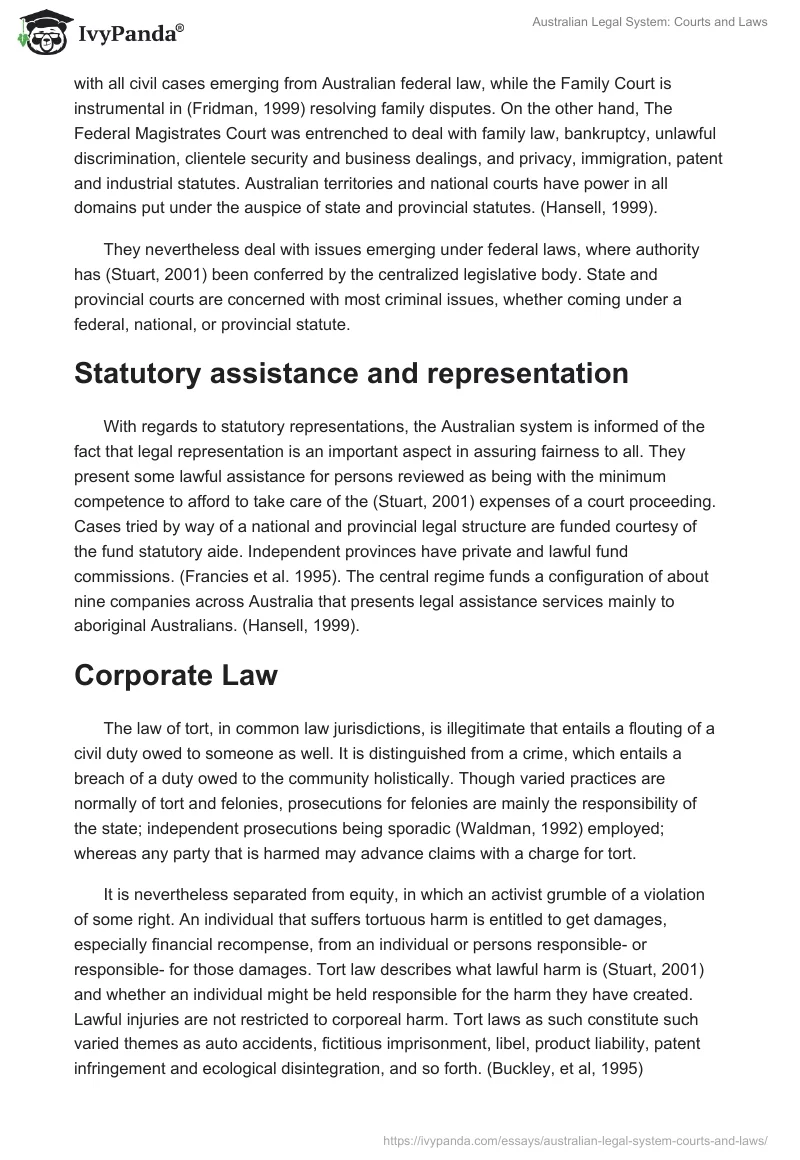 Australian Legal System: Courts and Laws. Page 2