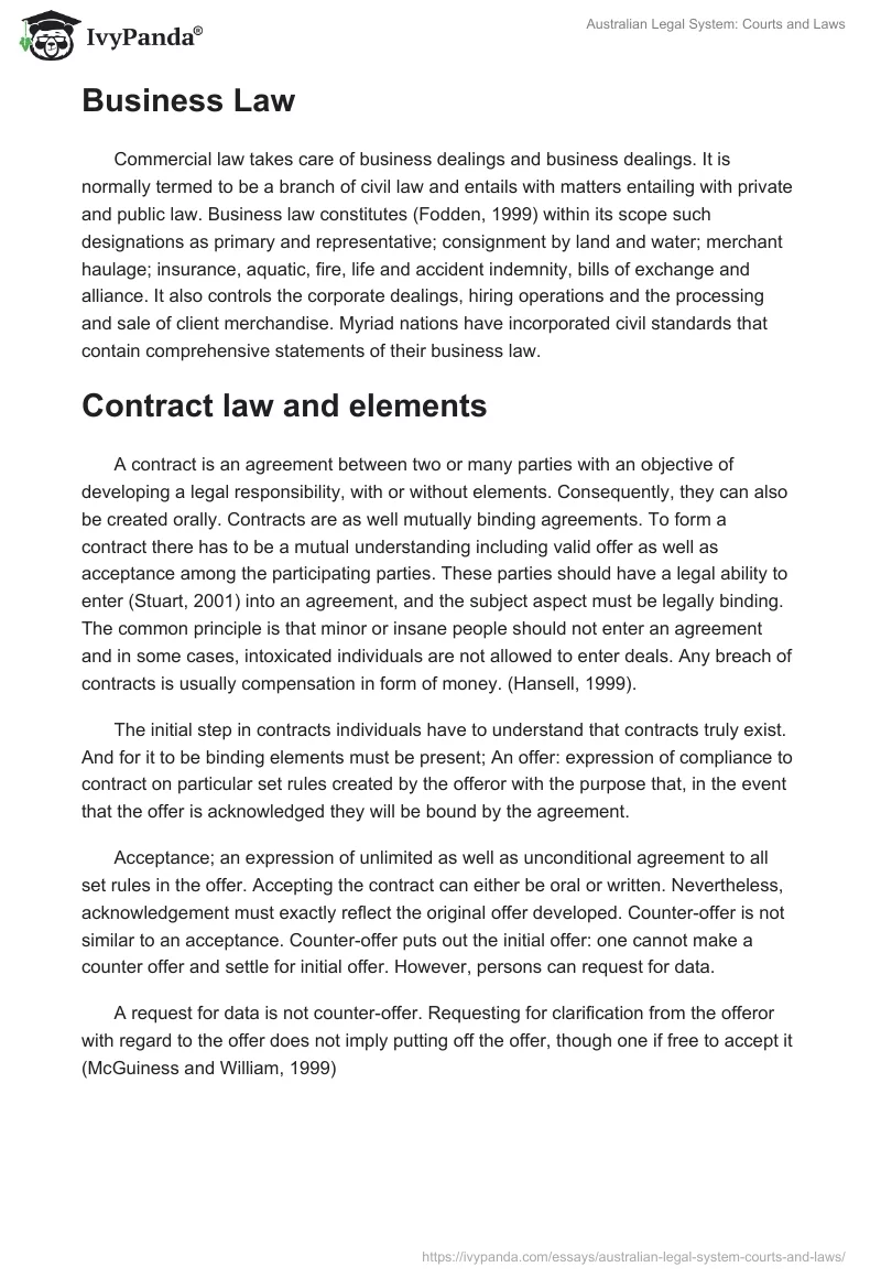 Australian Legal System: Courts and Laws. Page 4