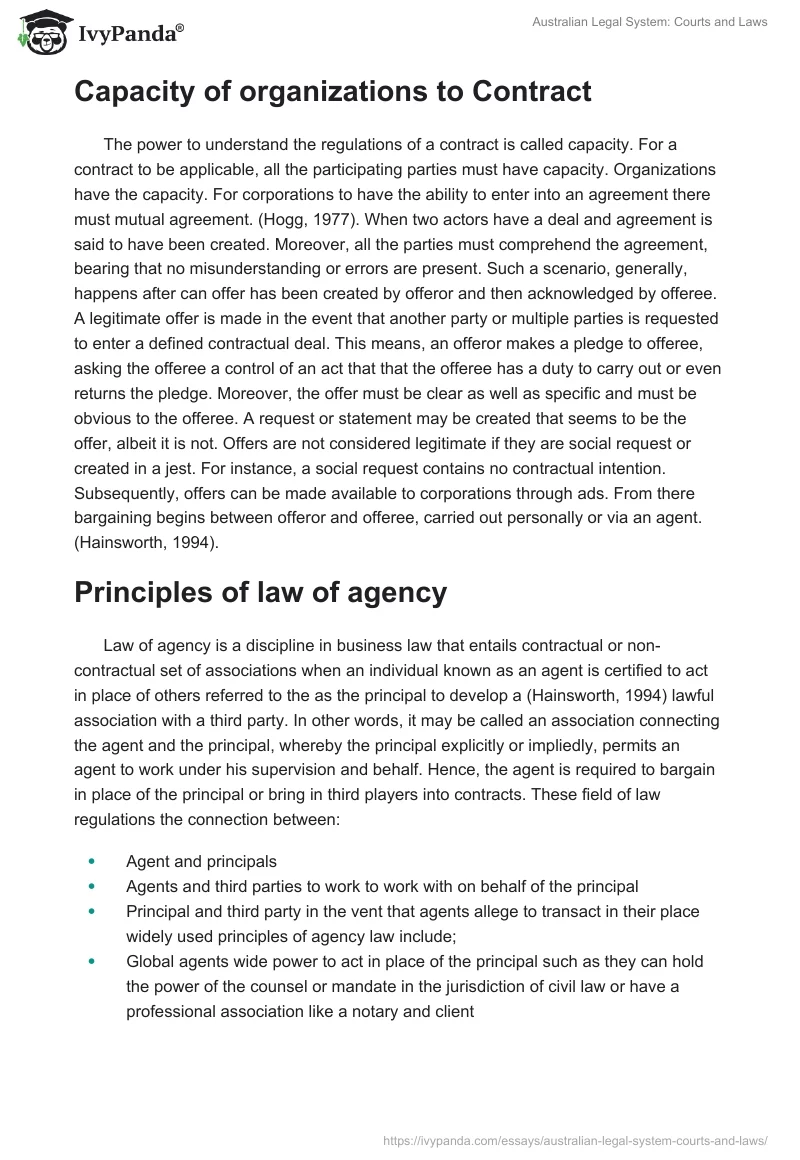 Australian Legal System: Courts and Laws. Page 5