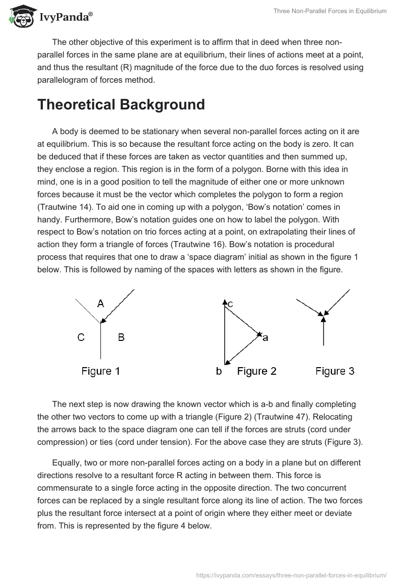 Three Non-Parallel Forces in Equilibrium. Page 2