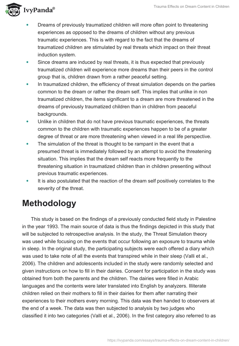 Trauma Effects on Dream Content in Children. Page 2