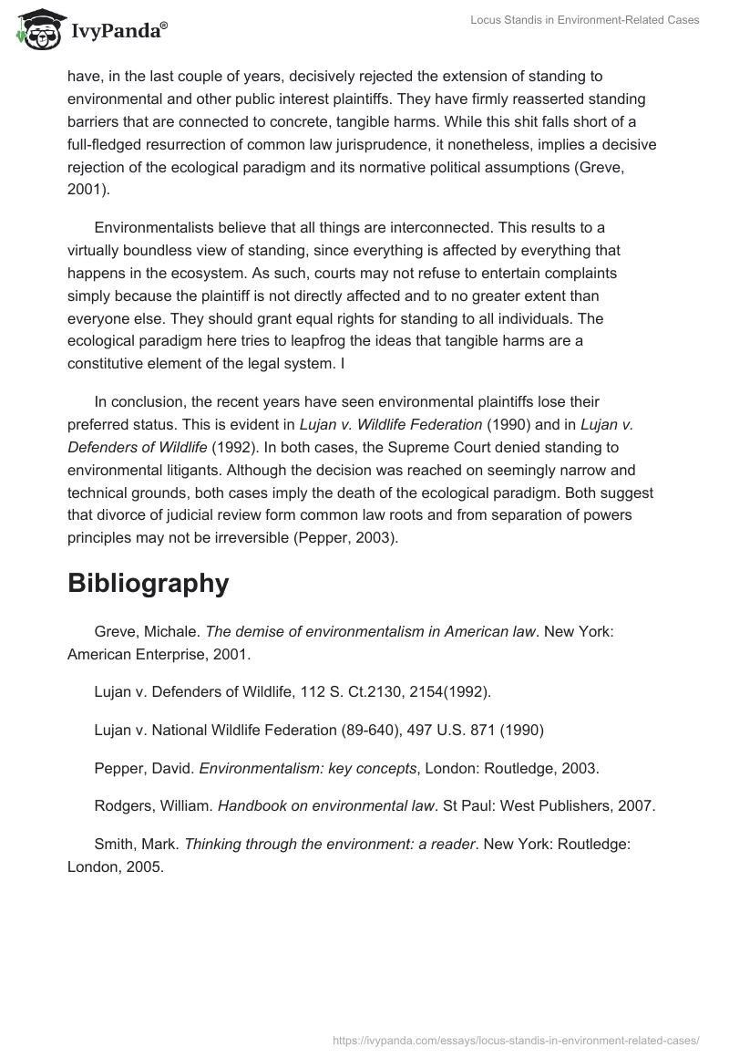 Locus Standis in Environment-Related Cases. Page 2