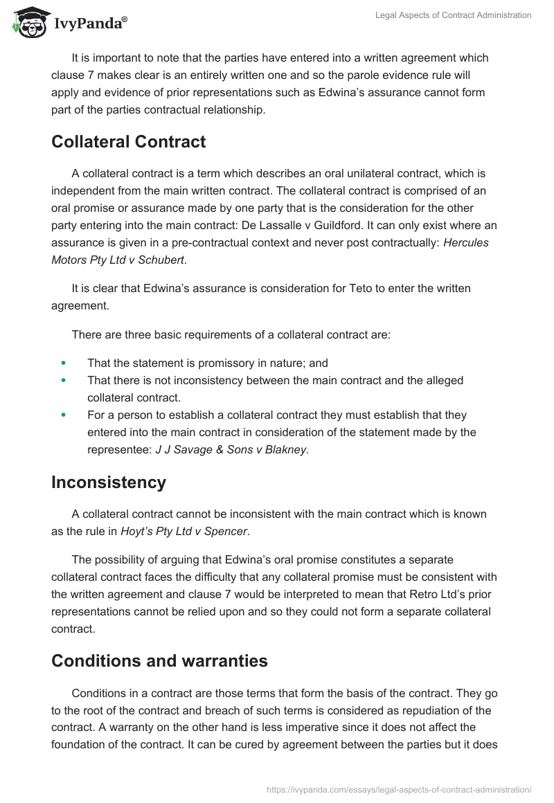 Legal Aspects of Contract Administration. Page 2