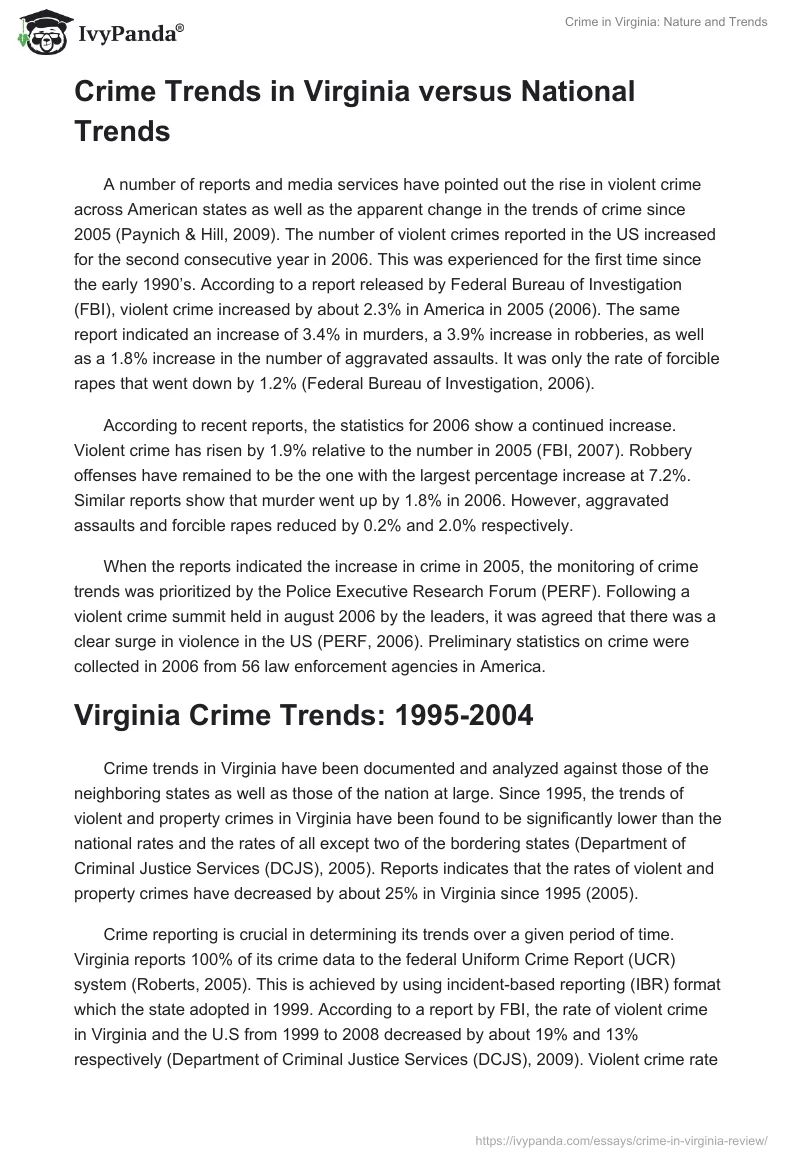 Crime in Virginia: Nature and Trends. Page 2