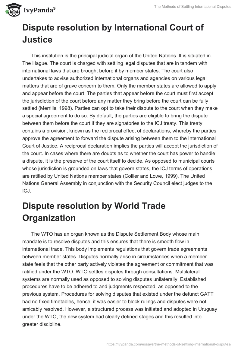 The Methods of Settling International Disputes. Page 2