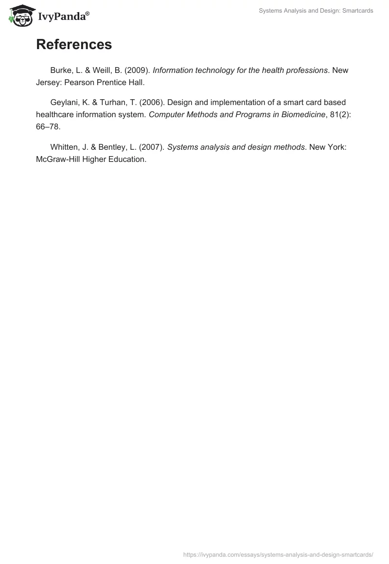 Systems Analysis and Design: Smartcards. Page 2