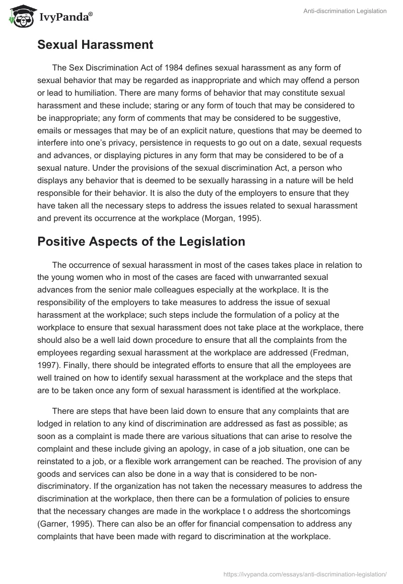 Anti-discrimination Legislation. Page 4