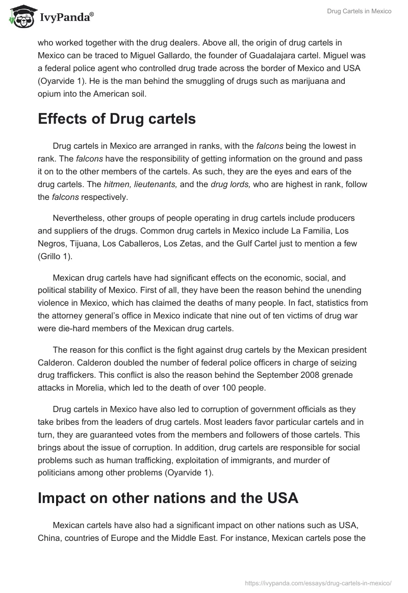 Drug Cartels in Mexico. Page 2