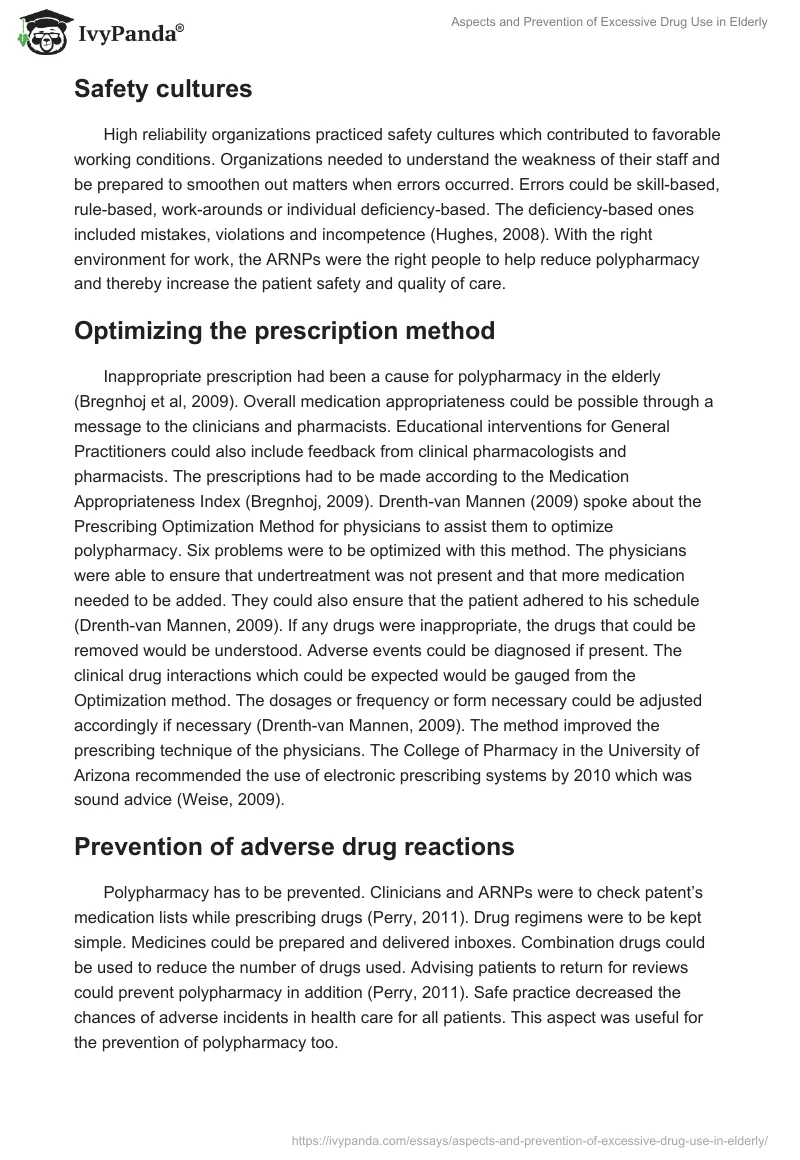 Aspects and Prevention of Excessive Drug Use in Elderly. Page 5