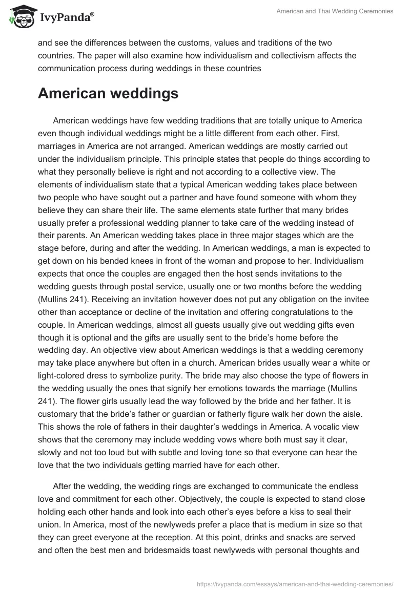 American and Thai Wedding Ceremonies. Page 2