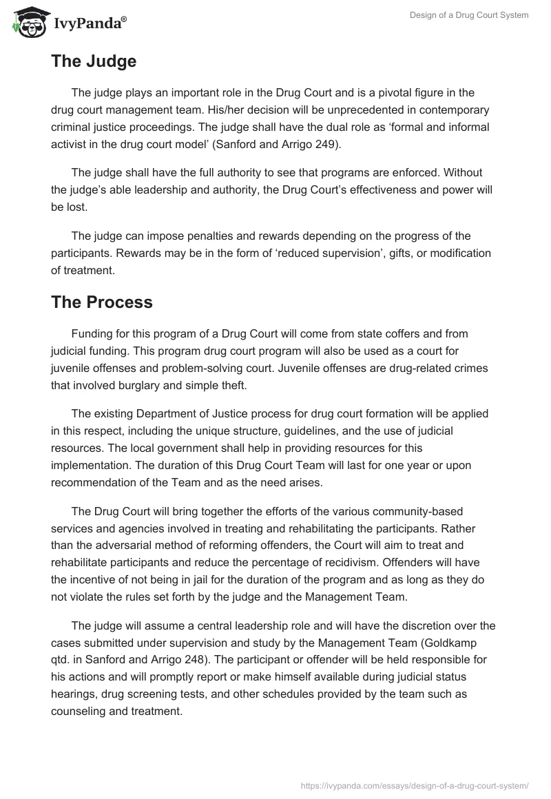 Design of a Drug Court System. Page 3