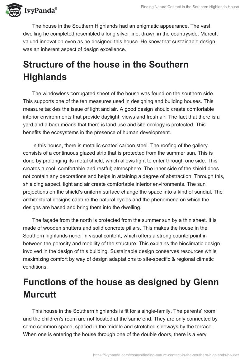 Finding Nature Contact in the Southern Highlands House. Page 3