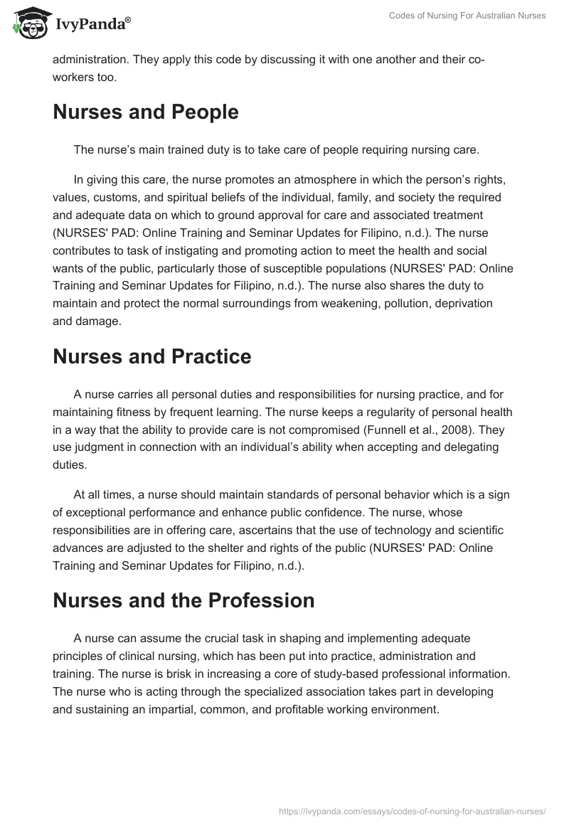 Codes of Nursing For Australian Nurses. Page 4