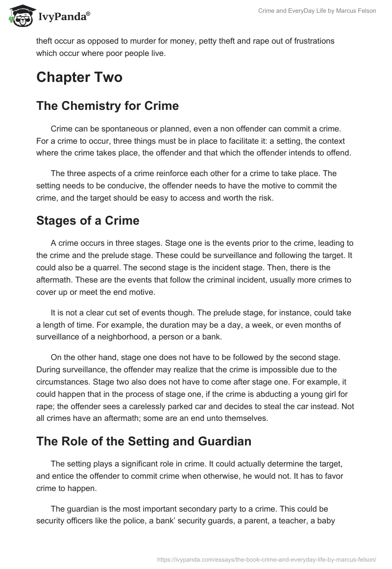 "Crime and EveryDay Life" by Marcus Felson. Page 3