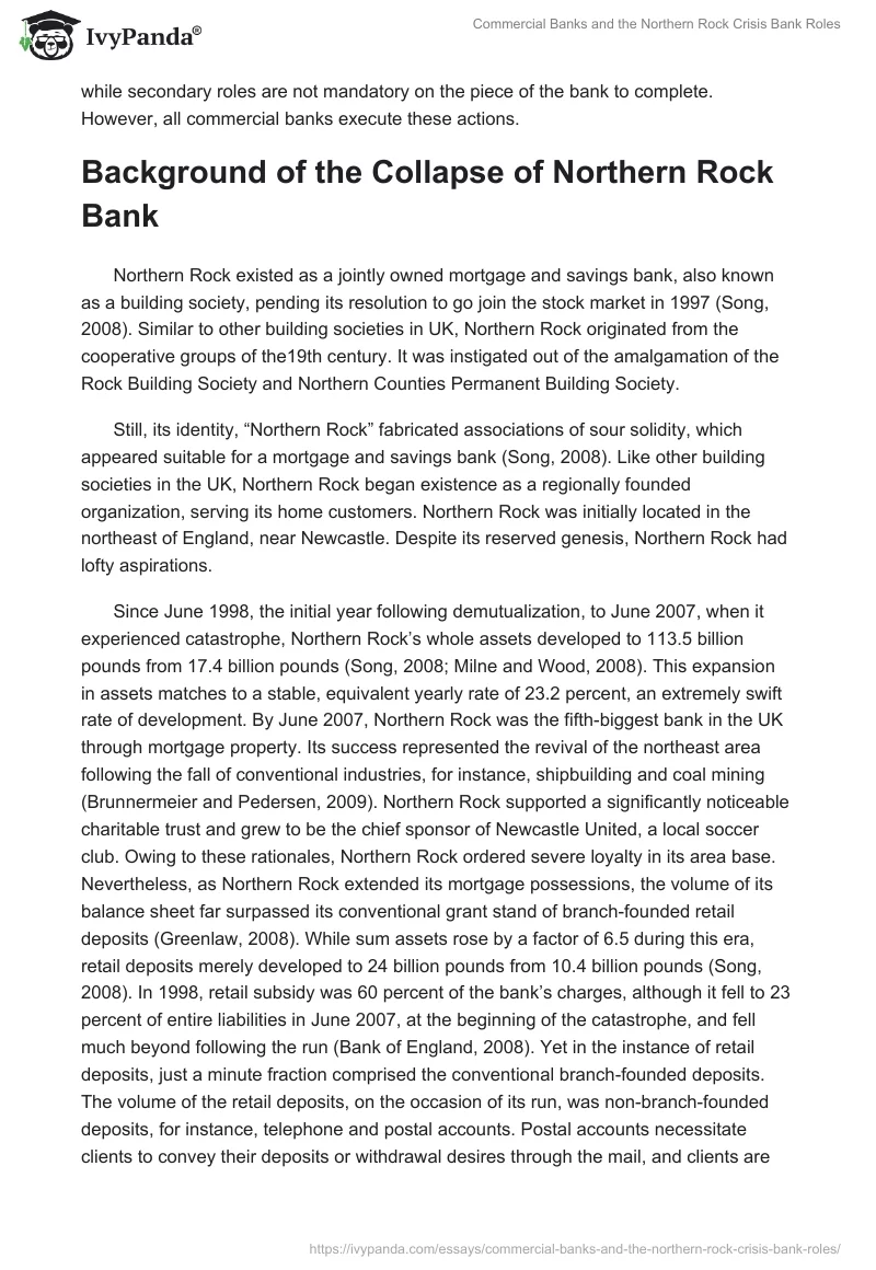Commercial Banks and the Northern Rock Crisis Bank Roles. Page 3