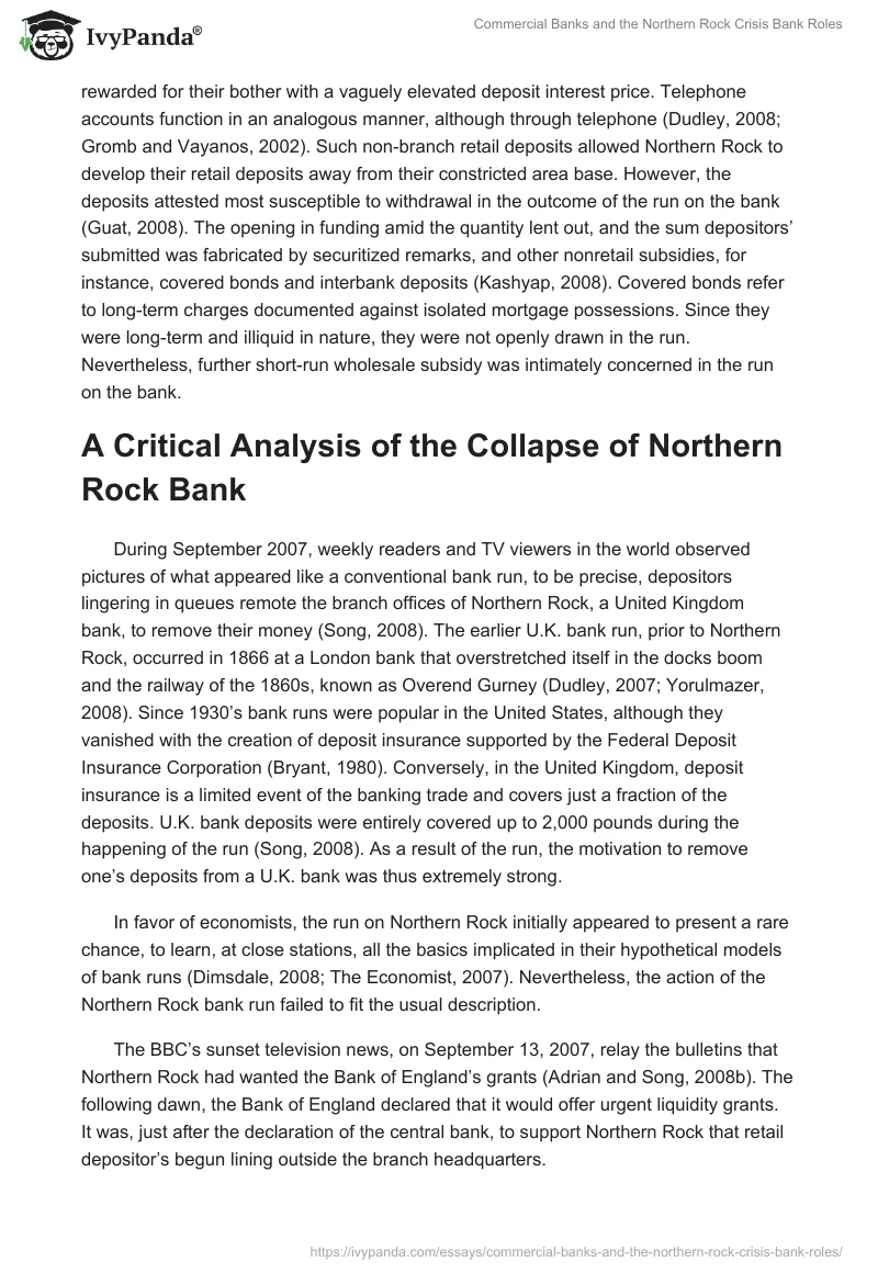Commercial Banks and the Northern Rock Crisis Bank Roles. Page 4