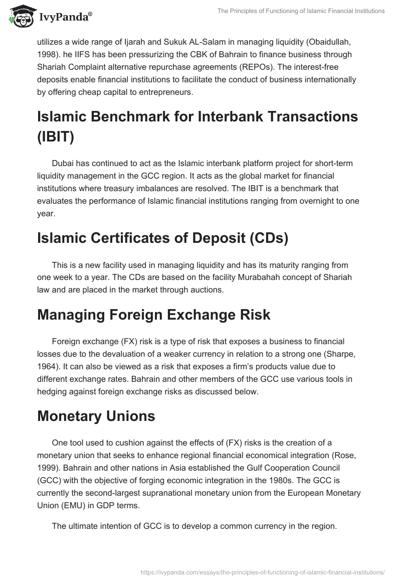 The Principles of Functioning of Islamic Financial Institutions. Page 2
