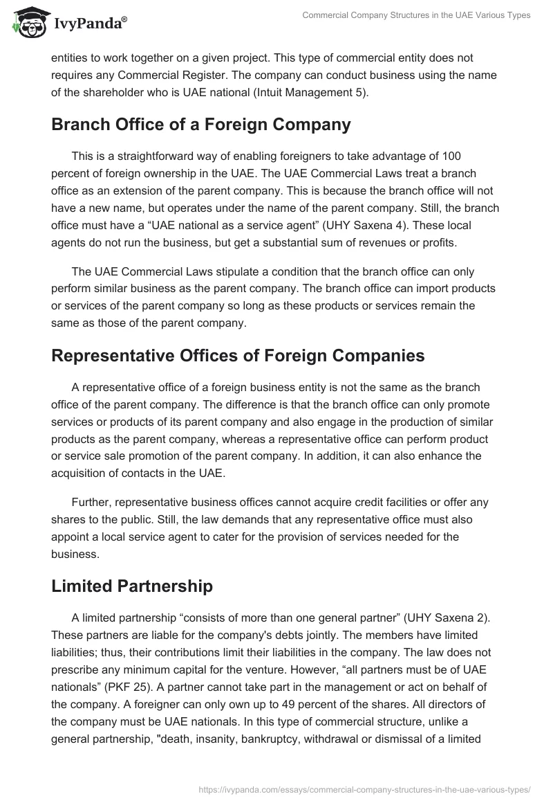 Commercial Company Structures in the UAE Various Types. Page 3