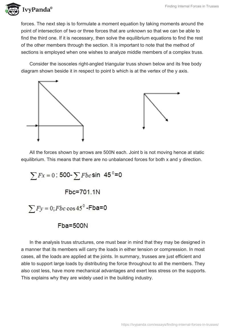 Finding Internal Forces in Trusses. Page 3